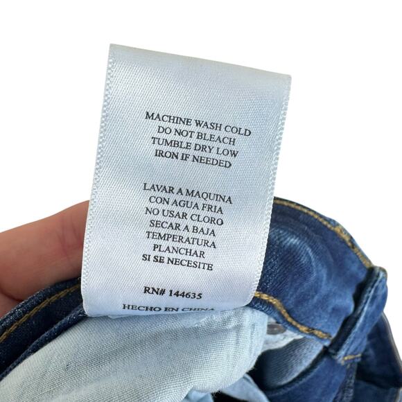 KanCan Cotton Blend Medium Wash Mildly Distressed High Rise Skinny Jeans Size 30 - Picture 7 of 7